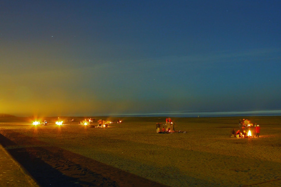 Beach Bonfire At Ocean Beach Ocean Beach