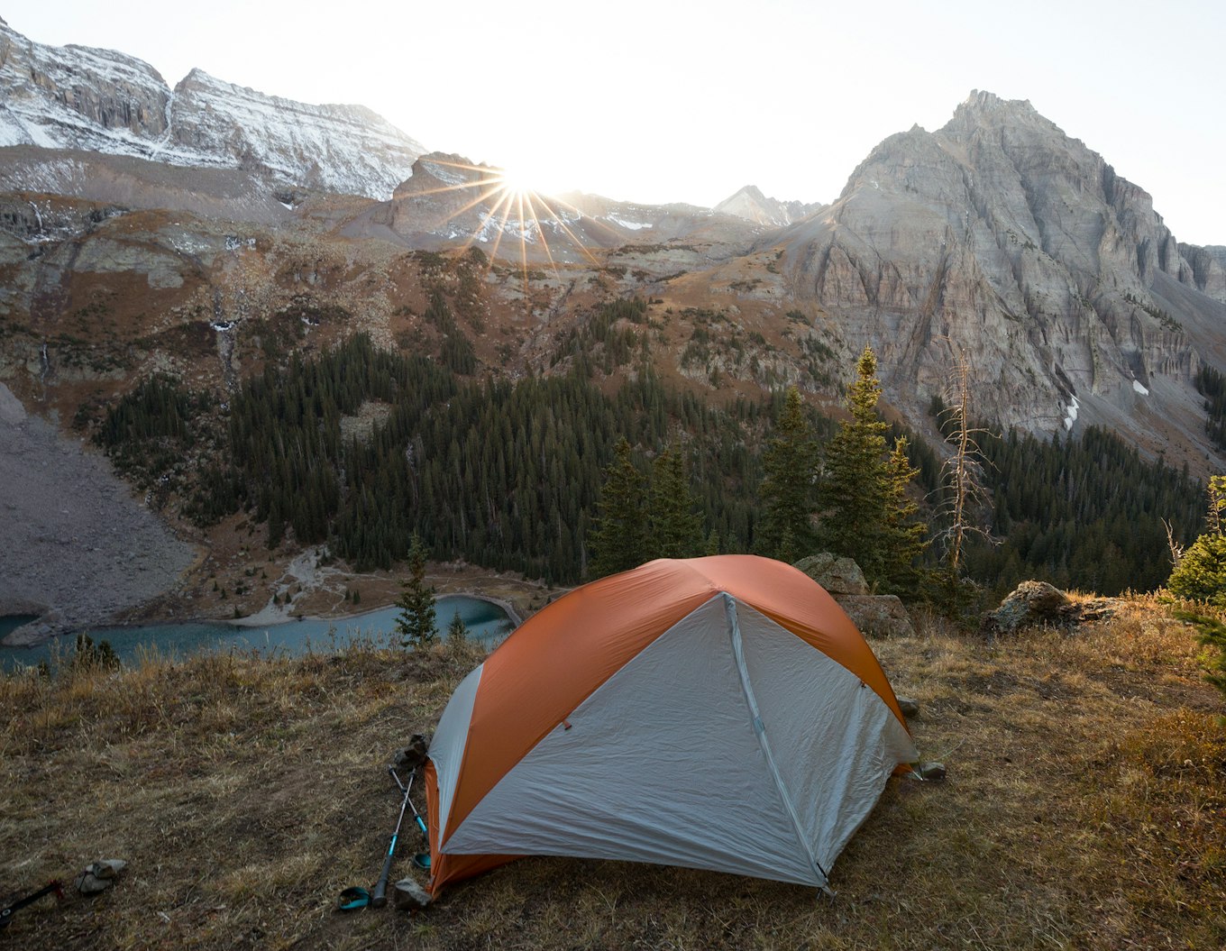 Winter Camping at Blue Lakes  Mountain Photography by Jack Brauer