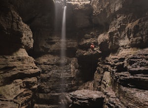 VIDEO: Rappelling Down the 150 Foot Cave at Stephen's Gap!