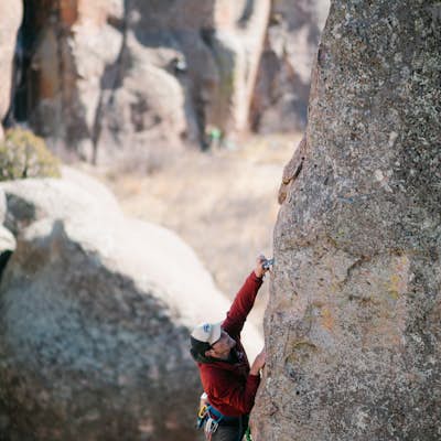 Climb in Penitente Canyon