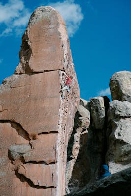 Climb in Penitente Canyon