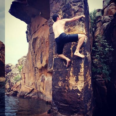 Deep Water Soloing at Clear Creek