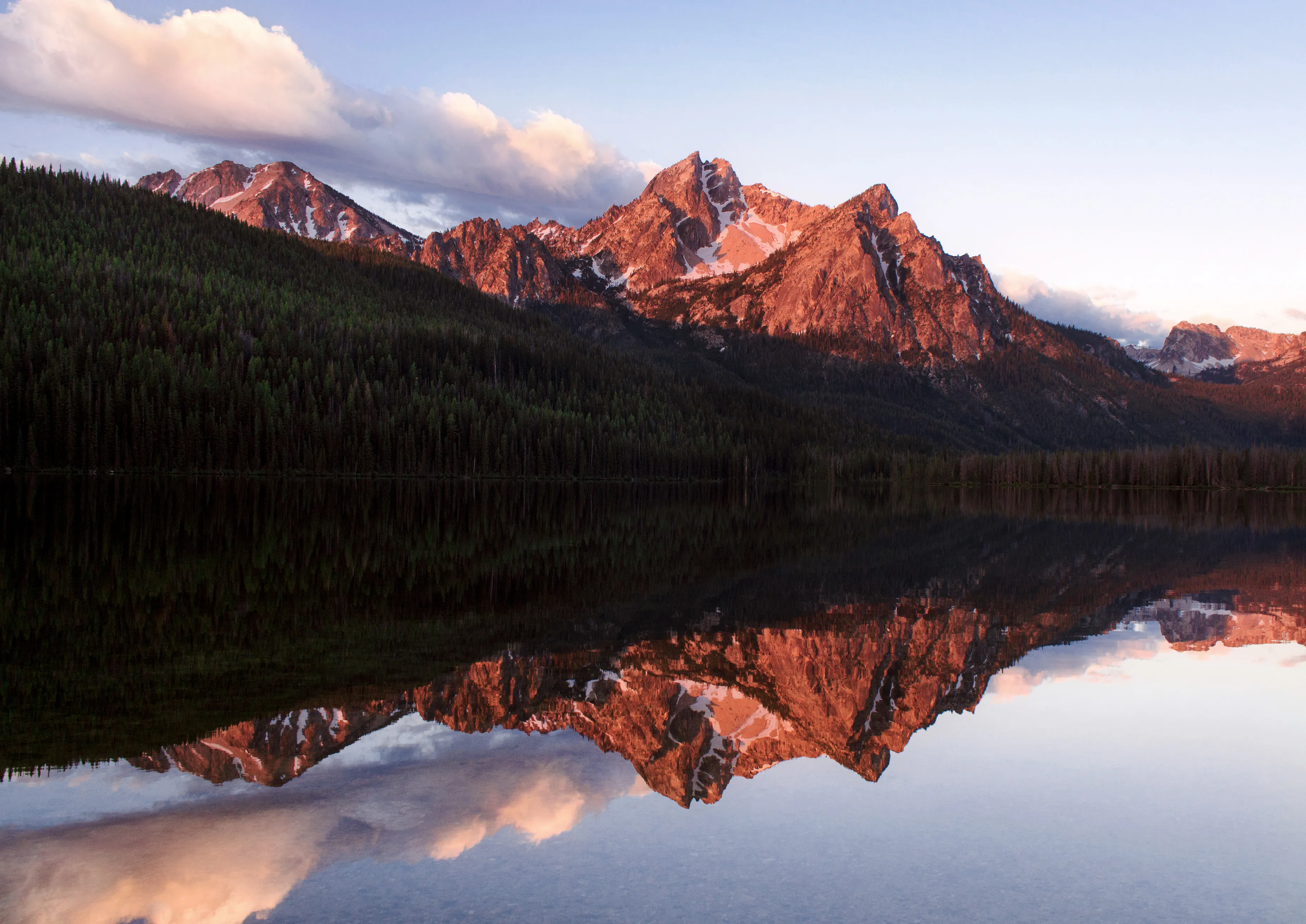 Photograph McGowan Peak & Stanley Lake at Sunrise 