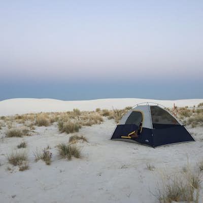 Camp at White Sands National Monument