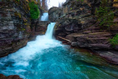 Baring, St. Mary, and Virginia Falls in Glacier NP