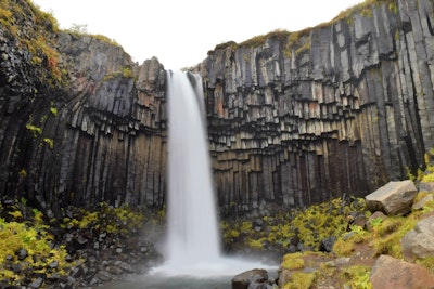 Winter Hike to Svartifoss , Skaftafell, Iceland