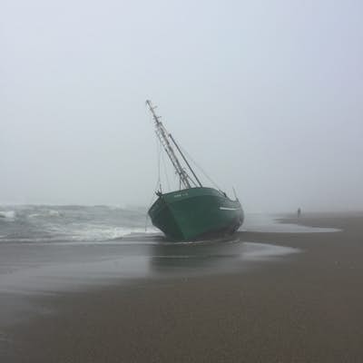 Photograph Salmon Creek's Beached Ship