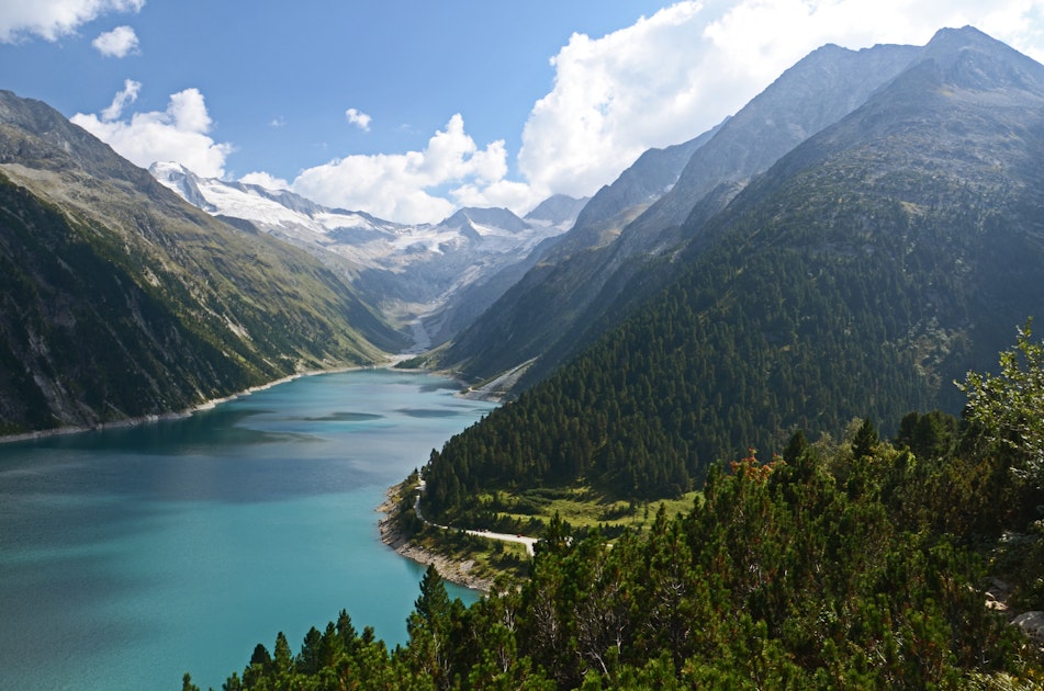 Hike To Olpererhütte In The Austrian Alps, Zillertal Straße