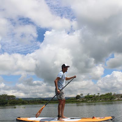 Paddleboarding at Parque Lago