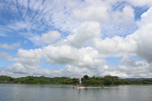 Paddleboarding at Parque Lago