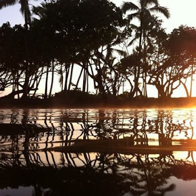 Sunrise Swim in Ahalanui Hot Pond
