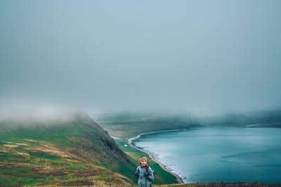 Hiking into the misty mountains of Hornstrandir