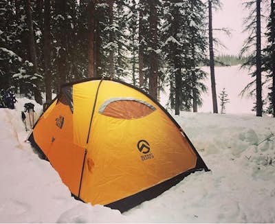 Winter camp at Zimmerman Lake