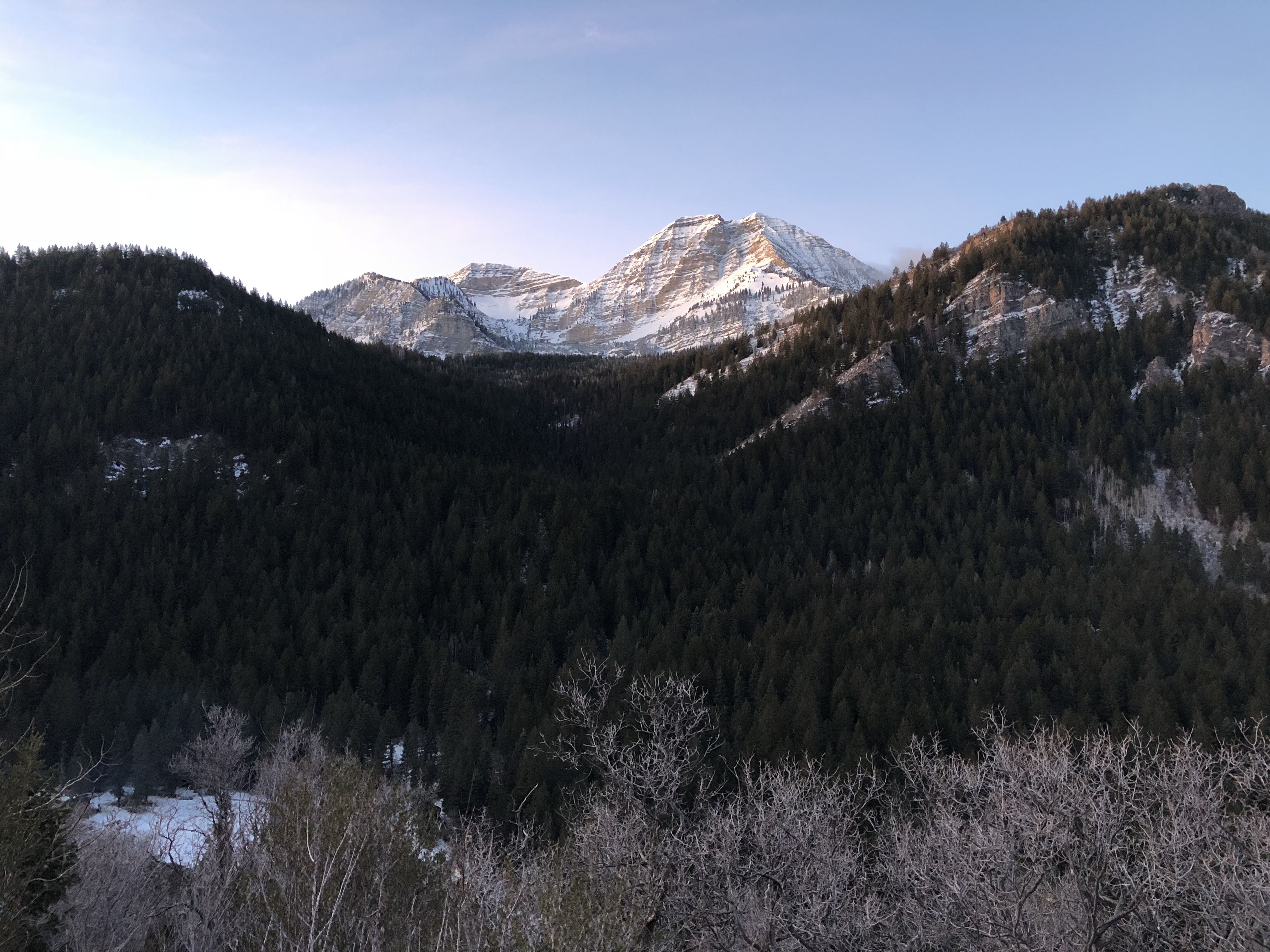Sunrise over Mt. Timpanogos via Pine Hollow
