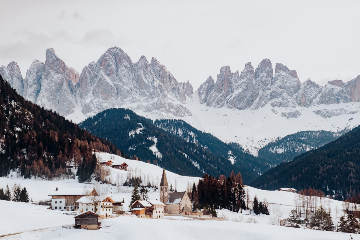 Santa Maddalena Church in the Dolomites