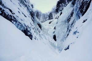 Snowshoe to Parlee Brook Ice Amphitheater