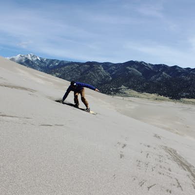 Sandboard in Great Sand Dunes National Park