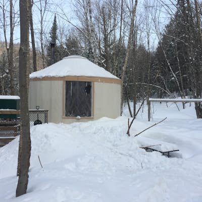 Snowshoe to the Lost Creek Yurt in the Porkies
