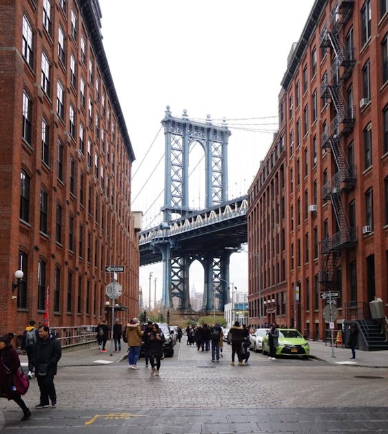 Photograph Manhattan Bridge From Washington Street Nyc Brooklyn New York