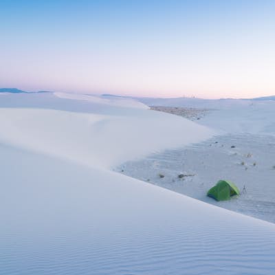 Camp at White Sands National Monument