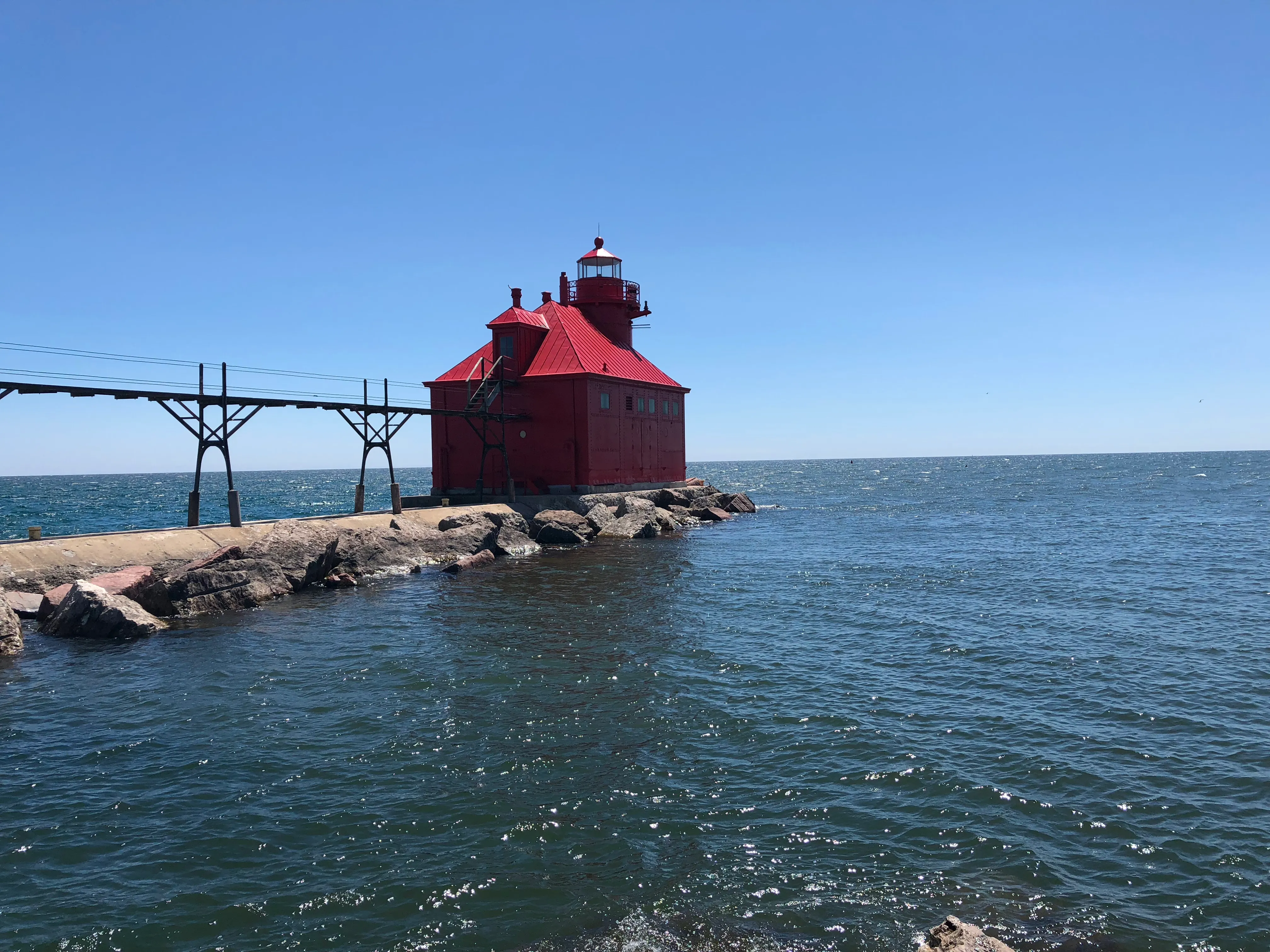 Photograph the Lighthouse at Sturgeon Bay Ship Canal Pierhead