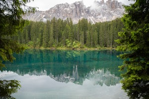 Loop hike around Lago Di Carezza
