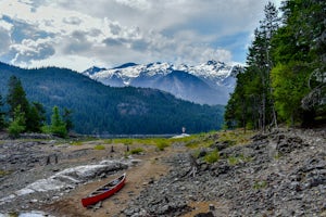 Kayak Ross Lake to Cougar Island and Rainbow Point