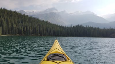Kayak to Spirit Island in the Canadian Rockies