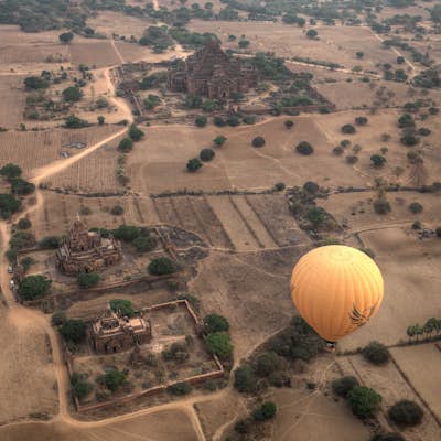Balloon Over the Temples of Bagan