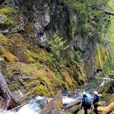 Canyoneering Olallie Creek, Mt. Rainier