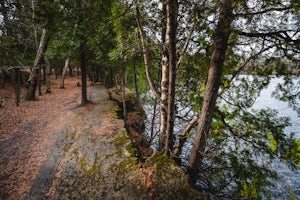 Hike the Quarry Lake Trail at Harrington Beach State Park