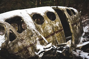 Abandoned Cessna 414A at Waterrock Knob