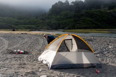 Camp at Usal Beach on the Lost Coast 