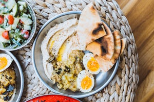 Winter Camping Recipe: Fire Charred Eggplant Sabich