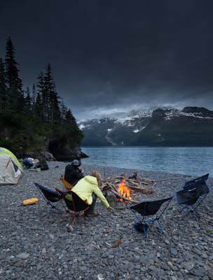 Camp and Kayak at Holgate Glacier's Beach