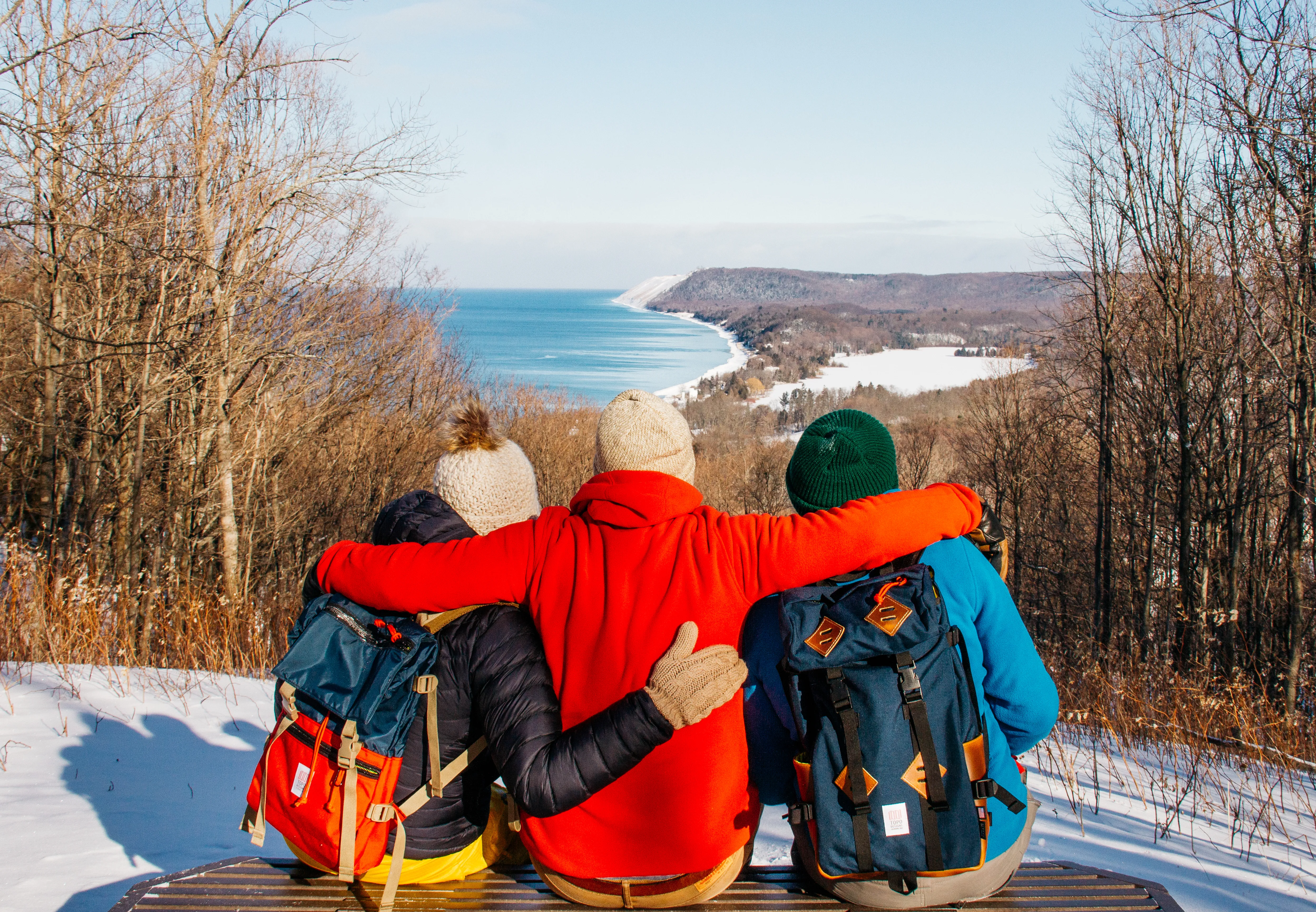 Winter Hike Empire Bluff Trail