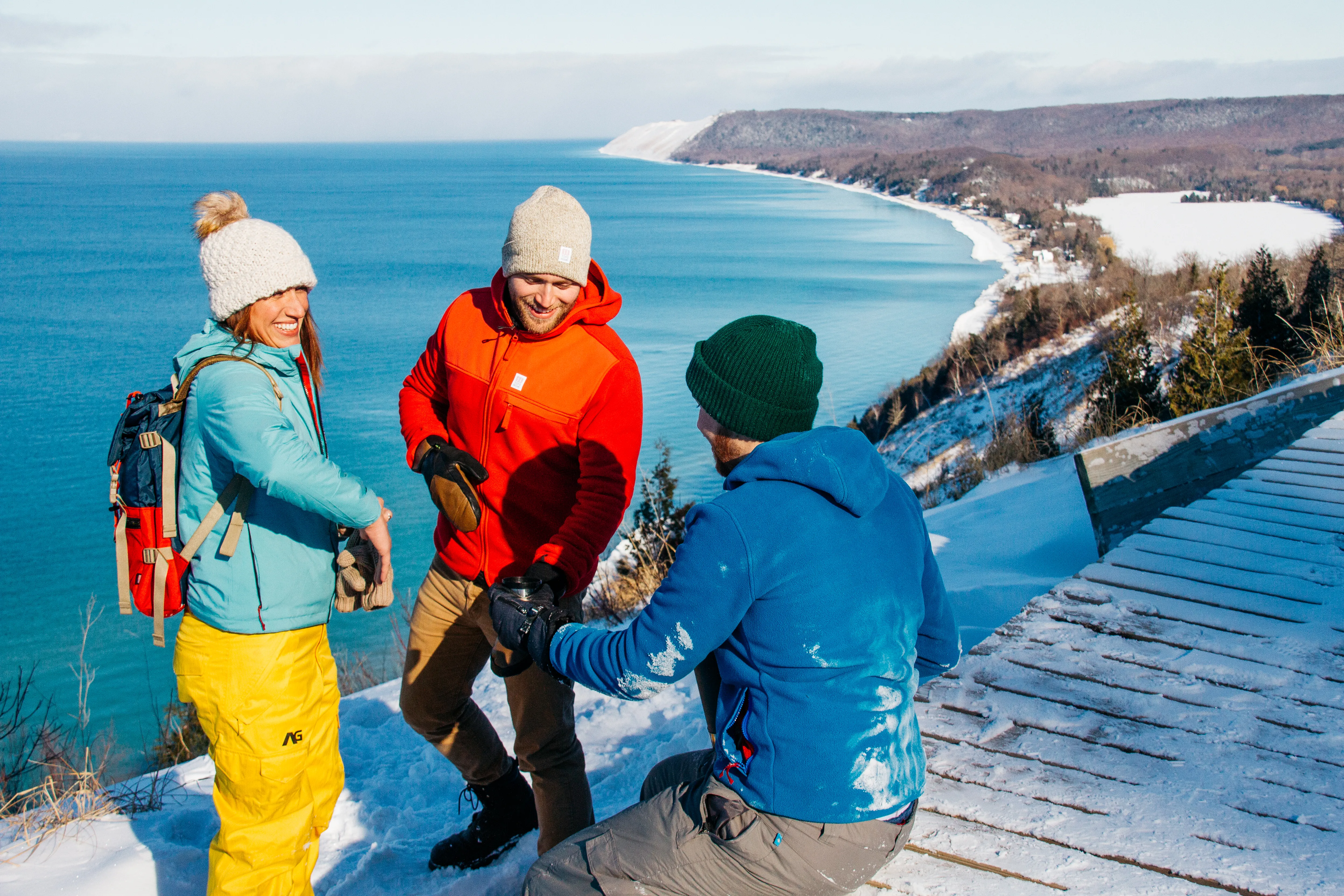 Winter Hike Empire Bluff Trail
