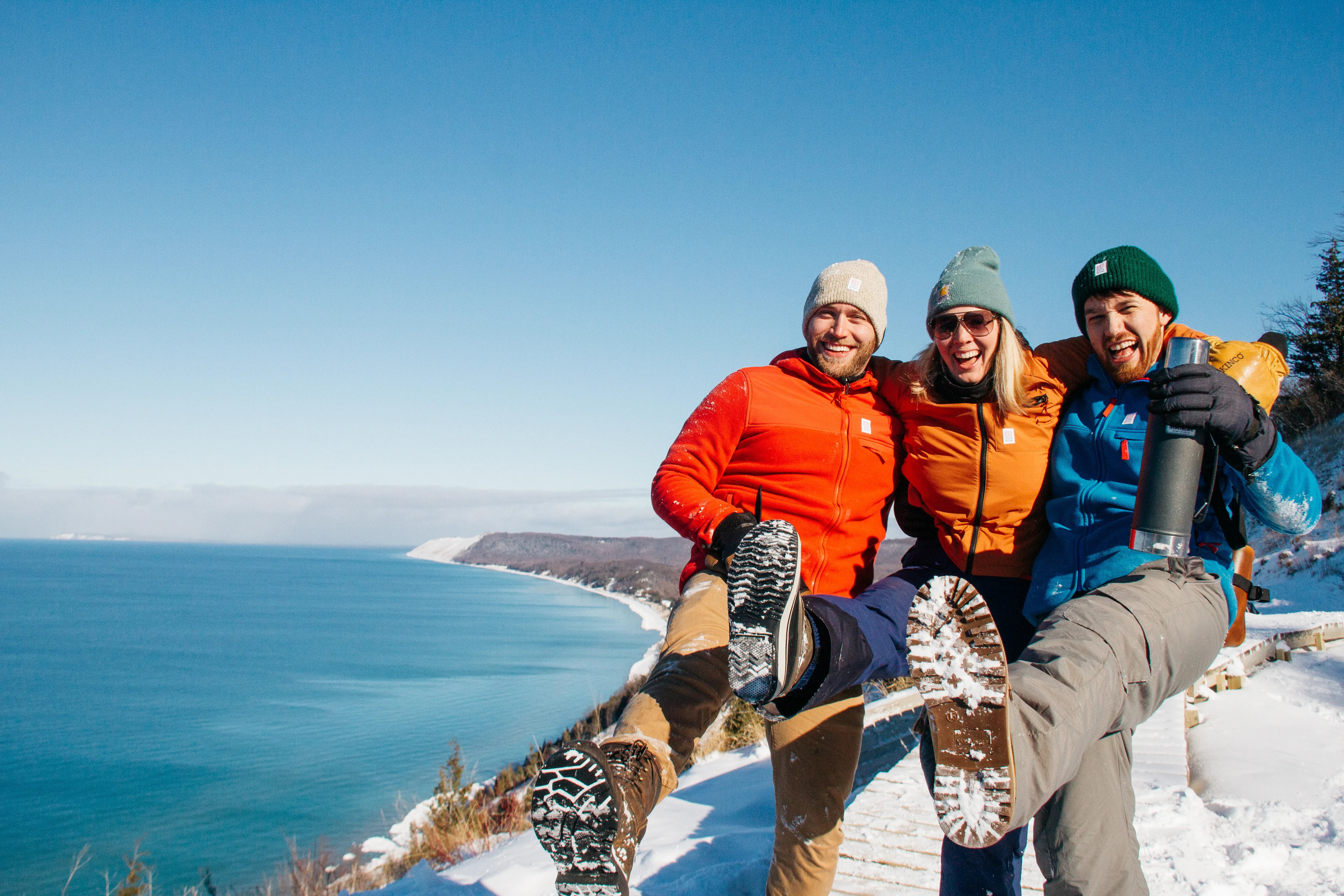 Winter Hike Empire Bluff Trail
