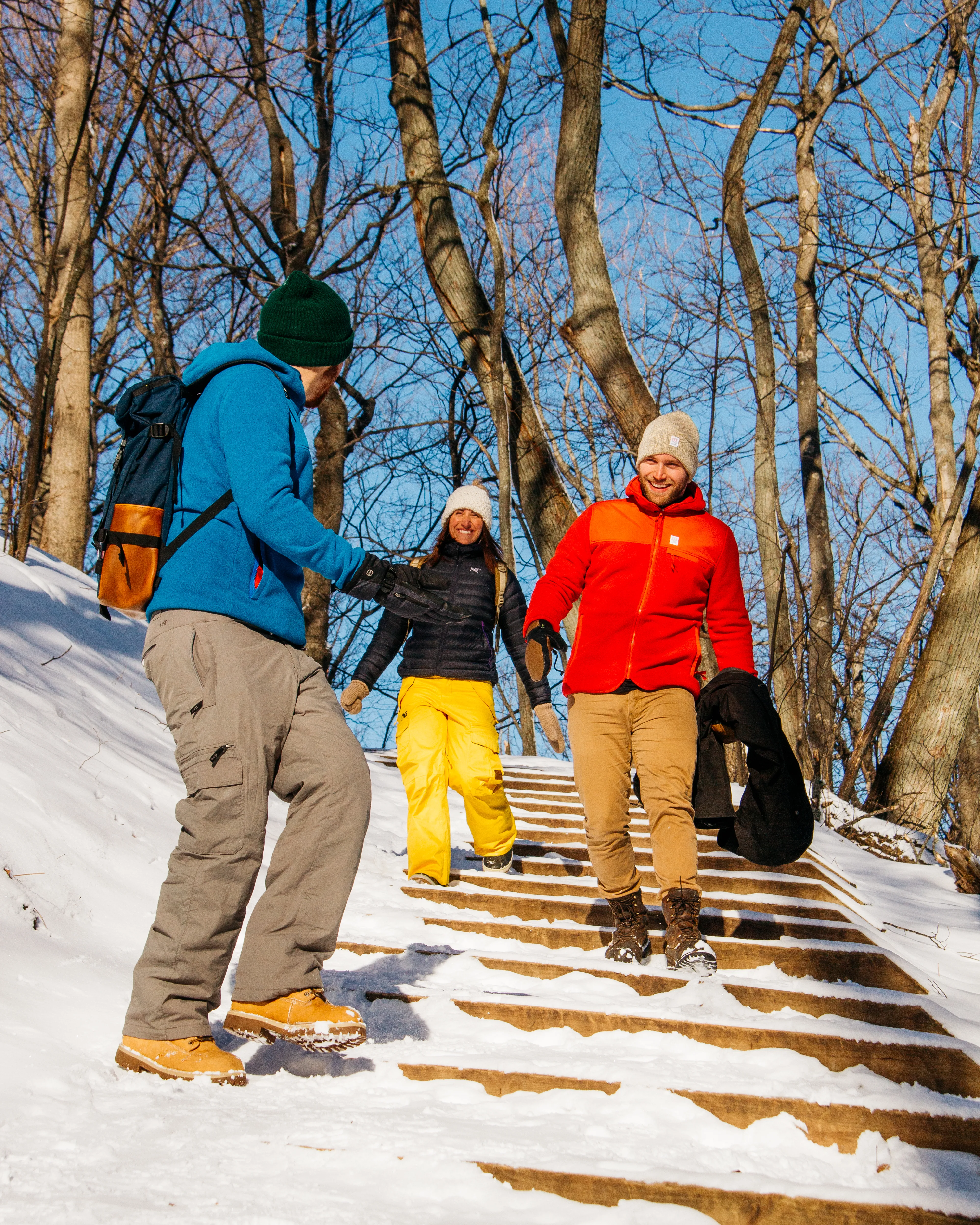 Winter Hike Empire Bluff Trail