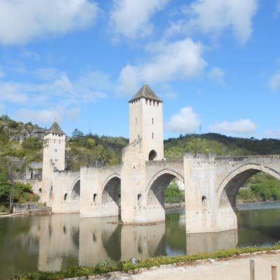 Photograph the Pont Valentre in Cahors