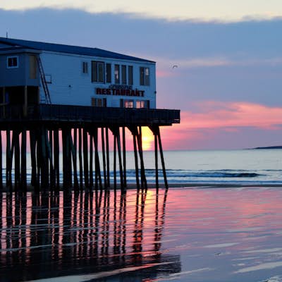 Photograph Sunrise at the Old Orchard Beach Pier