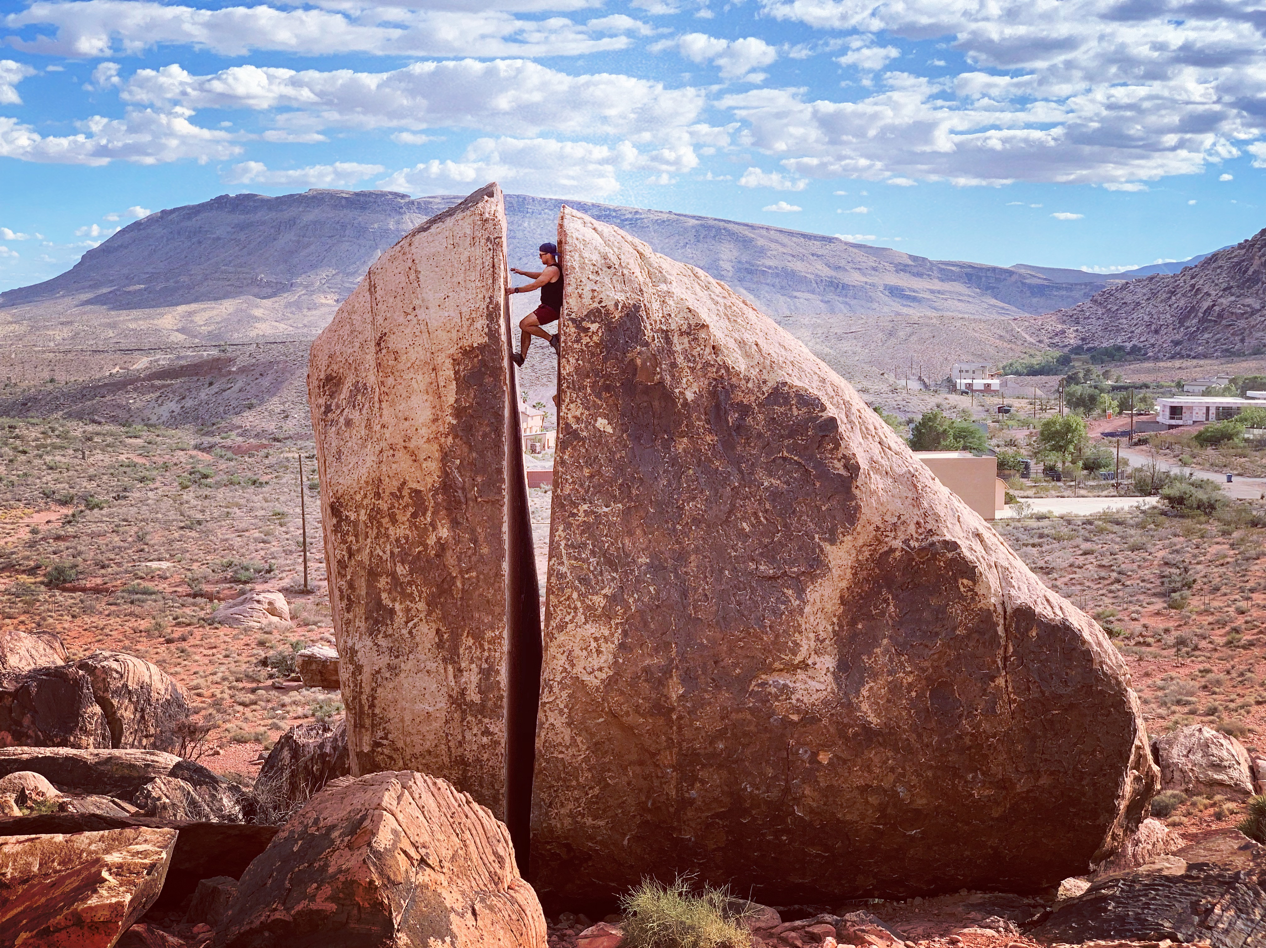 Bouldering at Kraft Boulders, Red Rock
