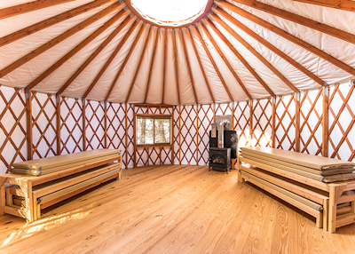 Stay in the Hyde State Park Yurts
