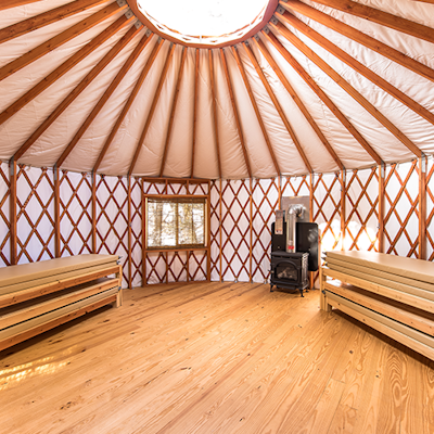 Stay in the Hyde State Park Yurts