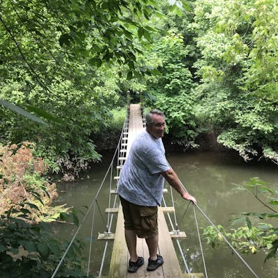 Visit the Princeton Battlefield Park Suspension Bridge