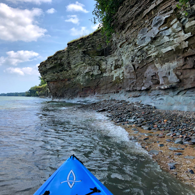 Paddle Next to Lake Huron Sea Cliffs