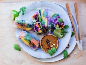 Summer Rolls with Almond Butter Satay