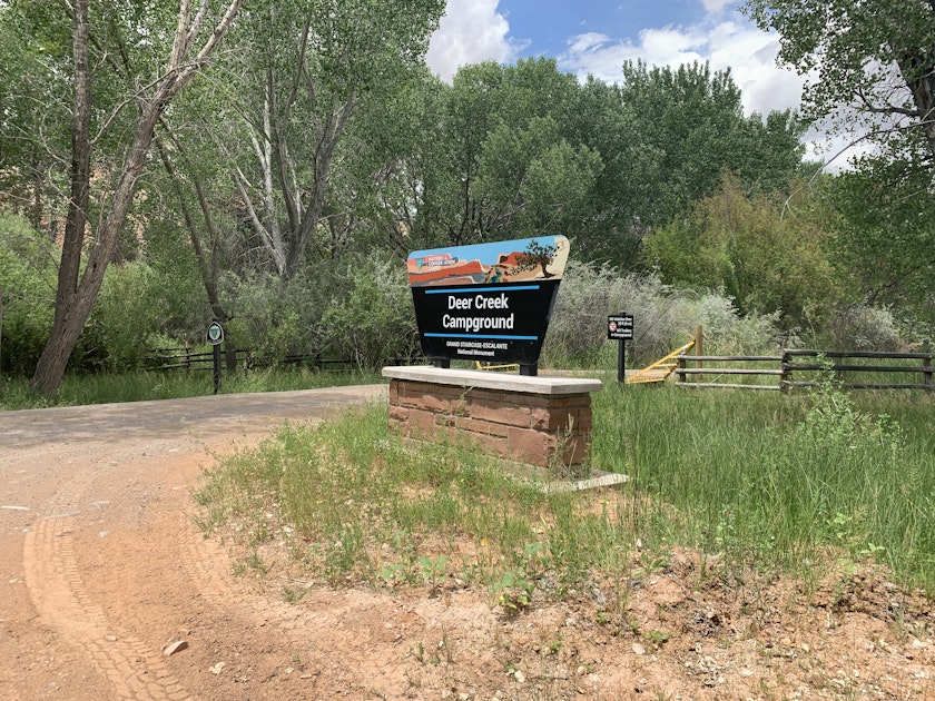 Camp at Deer Creek Campground , Boulder, Utah
