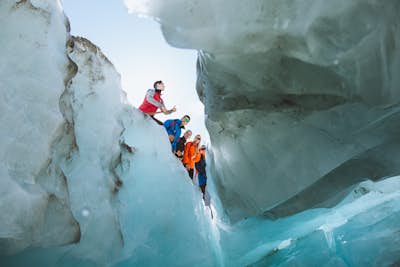 Heli Ice Climb on Fox Glacier