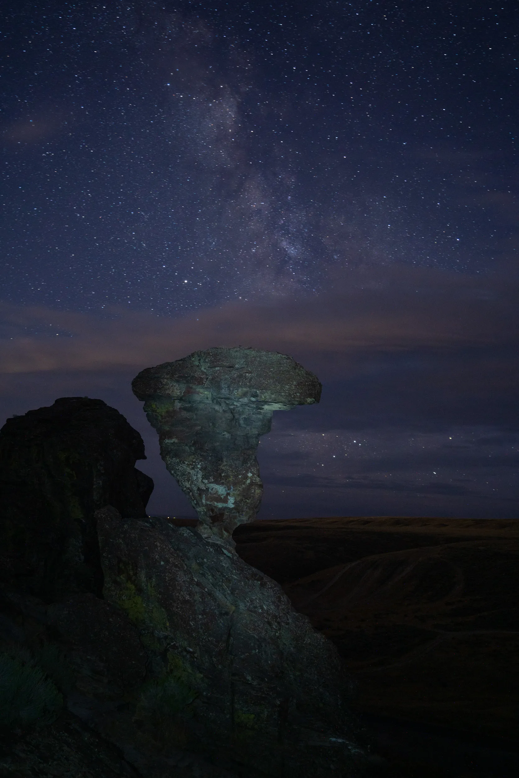 Photograph Balanced Rock at Night